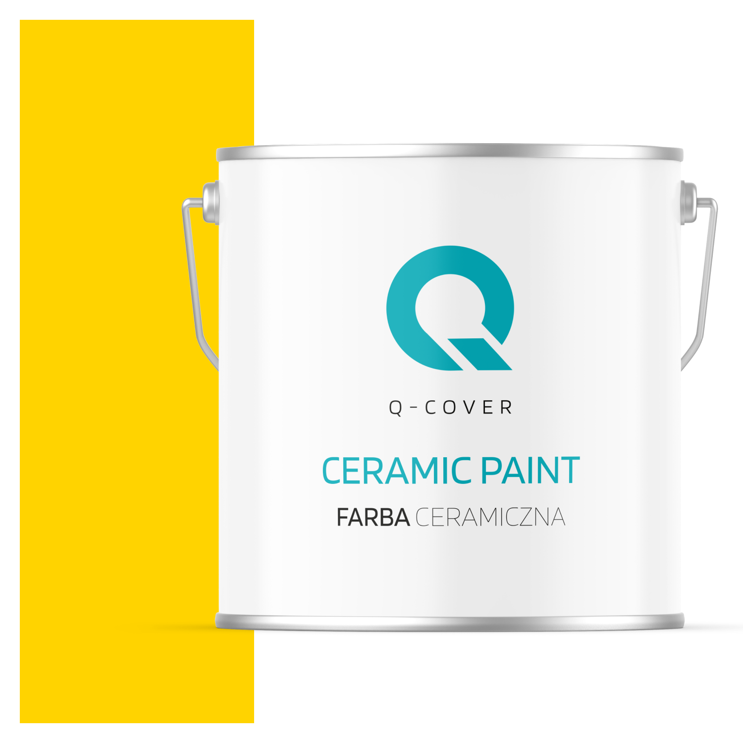 Farba Ceramiczna Do Ścian i Sufitów Q-Cover Intensywny żółty H6967 Głęboki Mat 5L