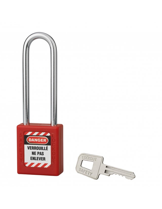 THIRARD - Cadenas de consignation 40mm, anse haute 76mm, Rouge, variure A3 - Thirard