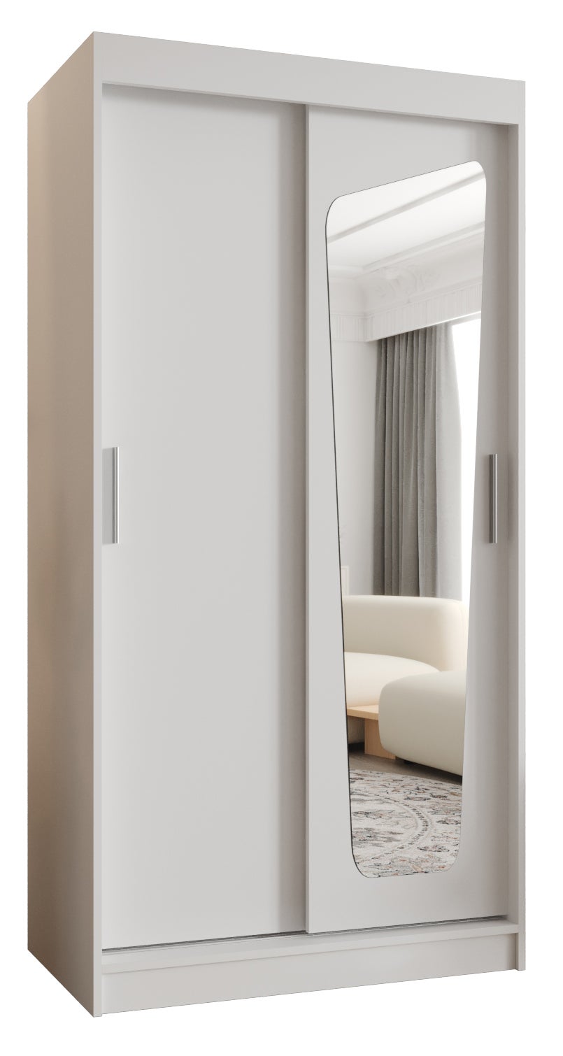 Szafa przesuwna garderoba MOKA 100 x 62 x 200 cm Biały - Abiks Meble