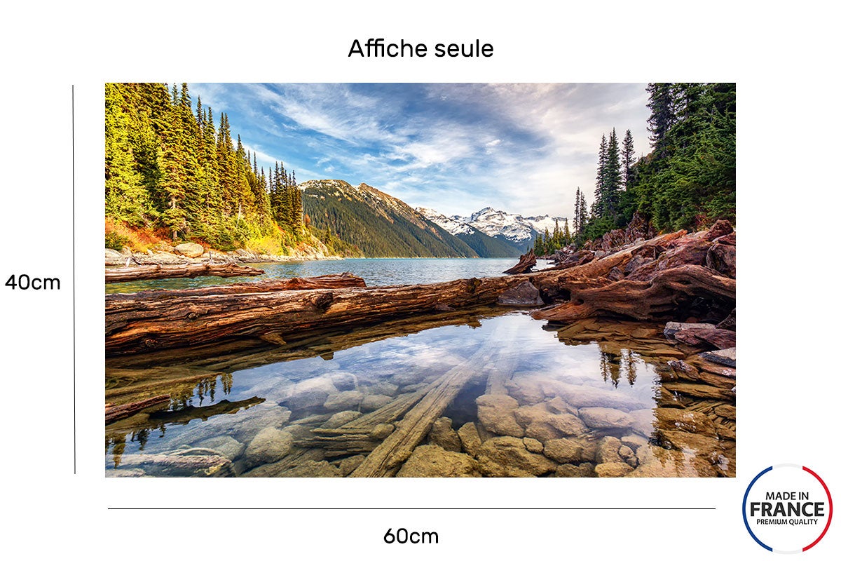 Poster decorativo paesaggio di montagna, 60x40cm - made in France - 2