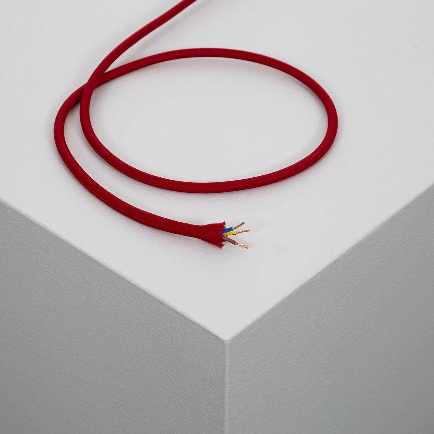 Ledkia Cable Textil Eléctrico Cherry 9 m Textile | Leroy Merlin