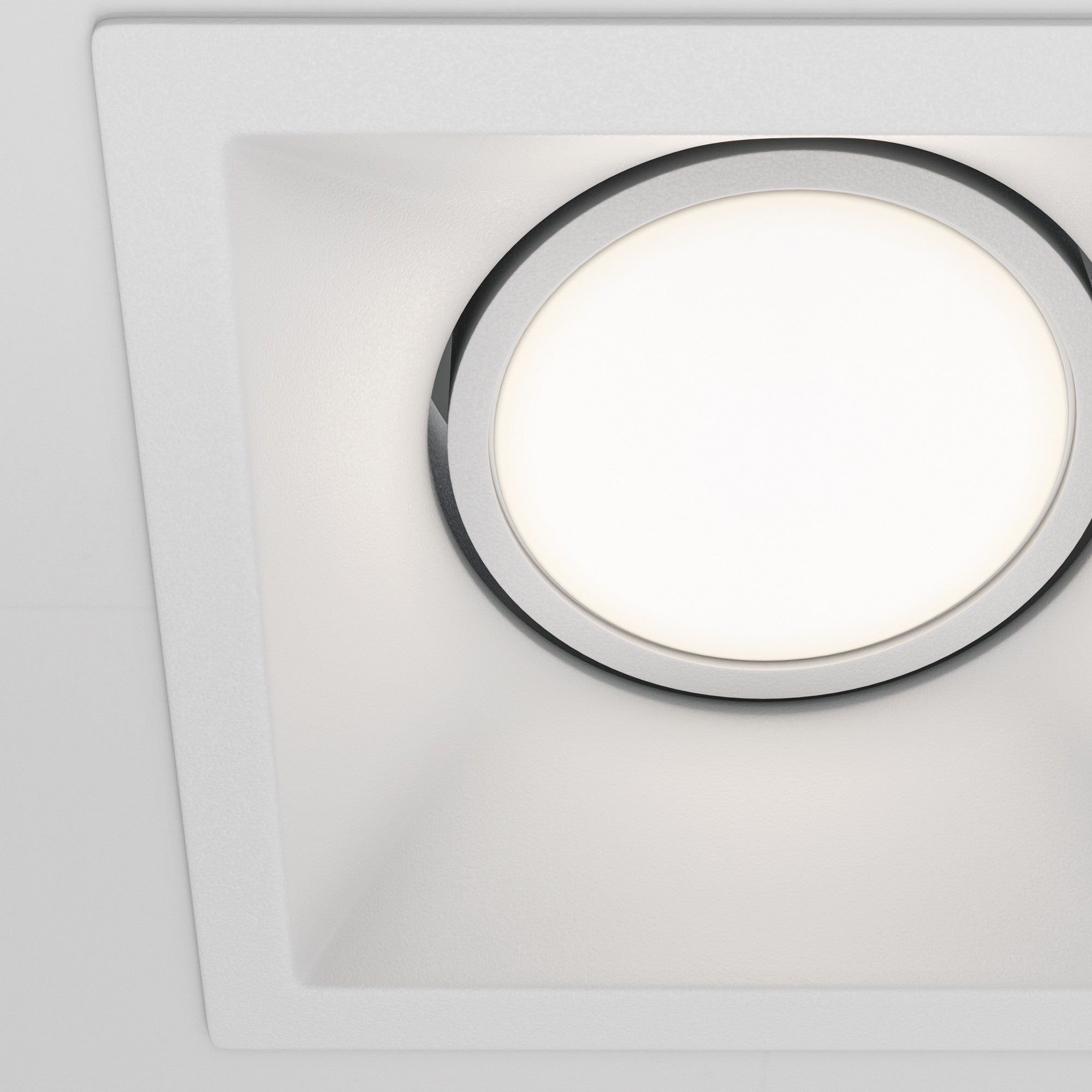 Oprawa sufitowa wpuszczana podtynkowa Dot biała 1xGU10x50W kwadratowa IP20 wym: 4,5 x 9 x 9 cm aluminium Maytoni - 2
