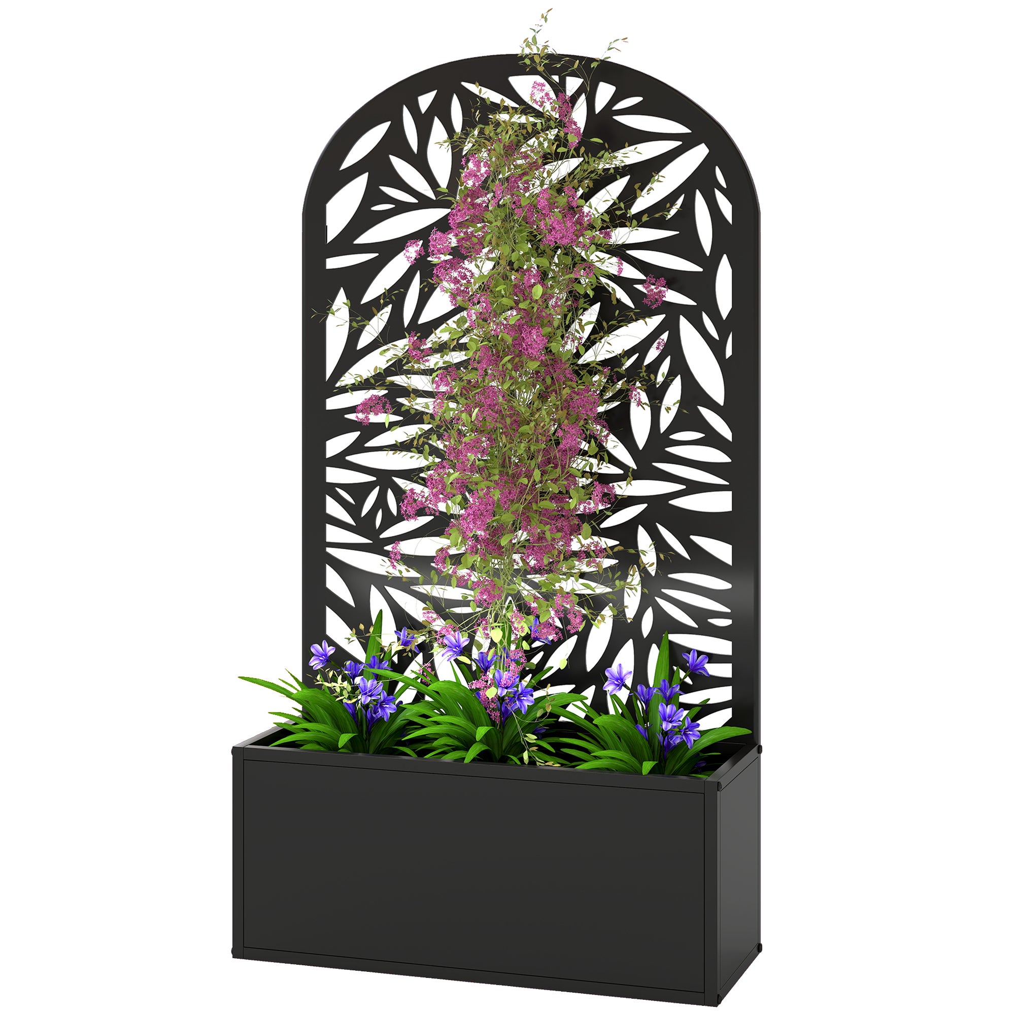 Jardinera con enrejado,metal flores jardinera,pared o suelo mountable ...