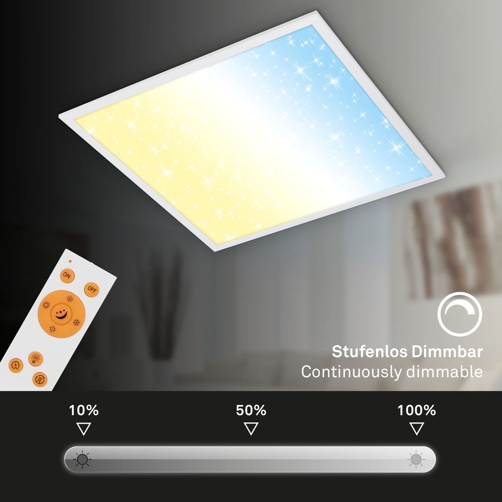 BRILONER - Pannello - PALLAS - telecomando, controllo temperatura colore CCT, dimmer, cielo stellato - 8