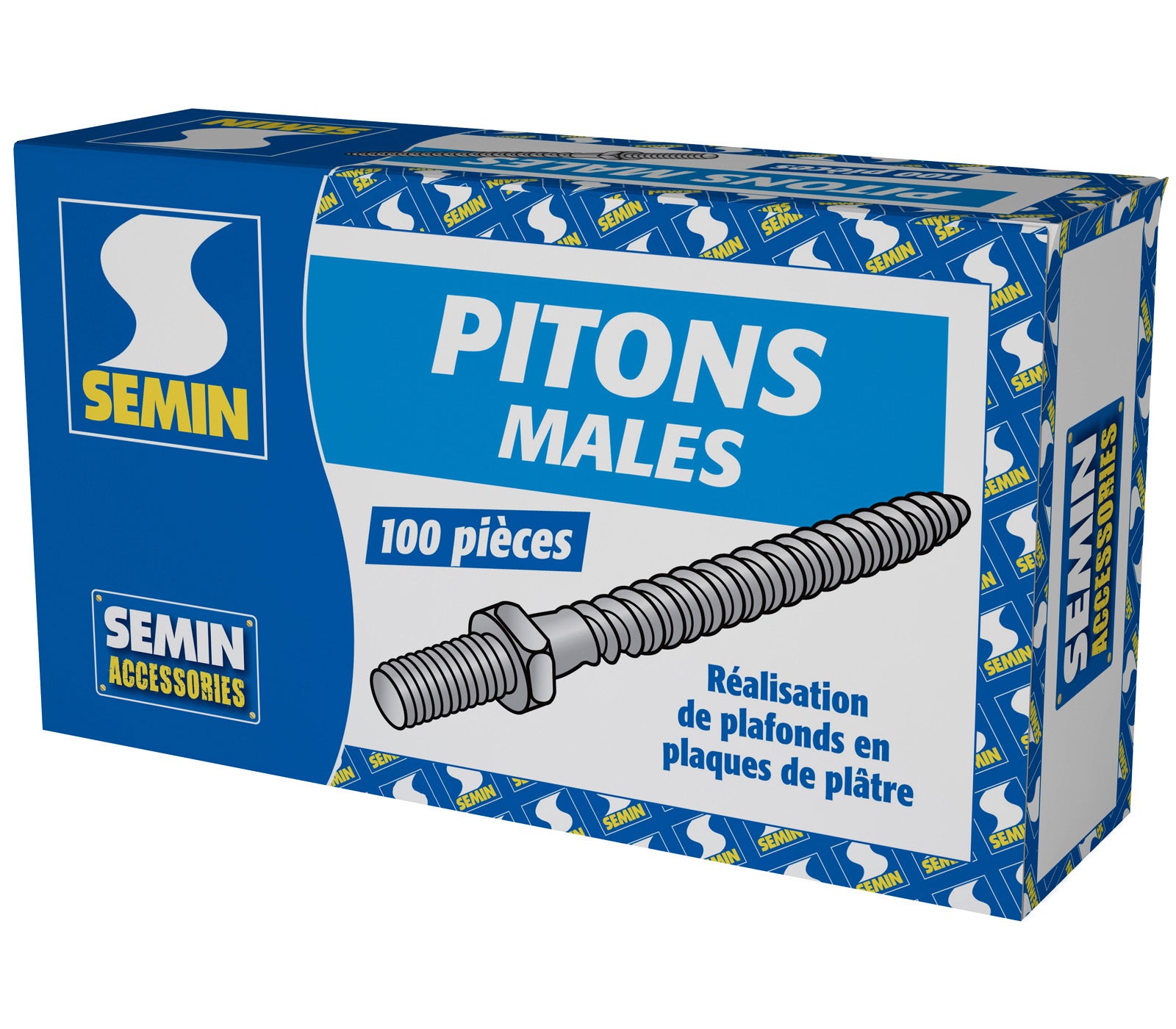 Pitons à Vis Acier Plastifié Blanc - QUINCAILLERIE