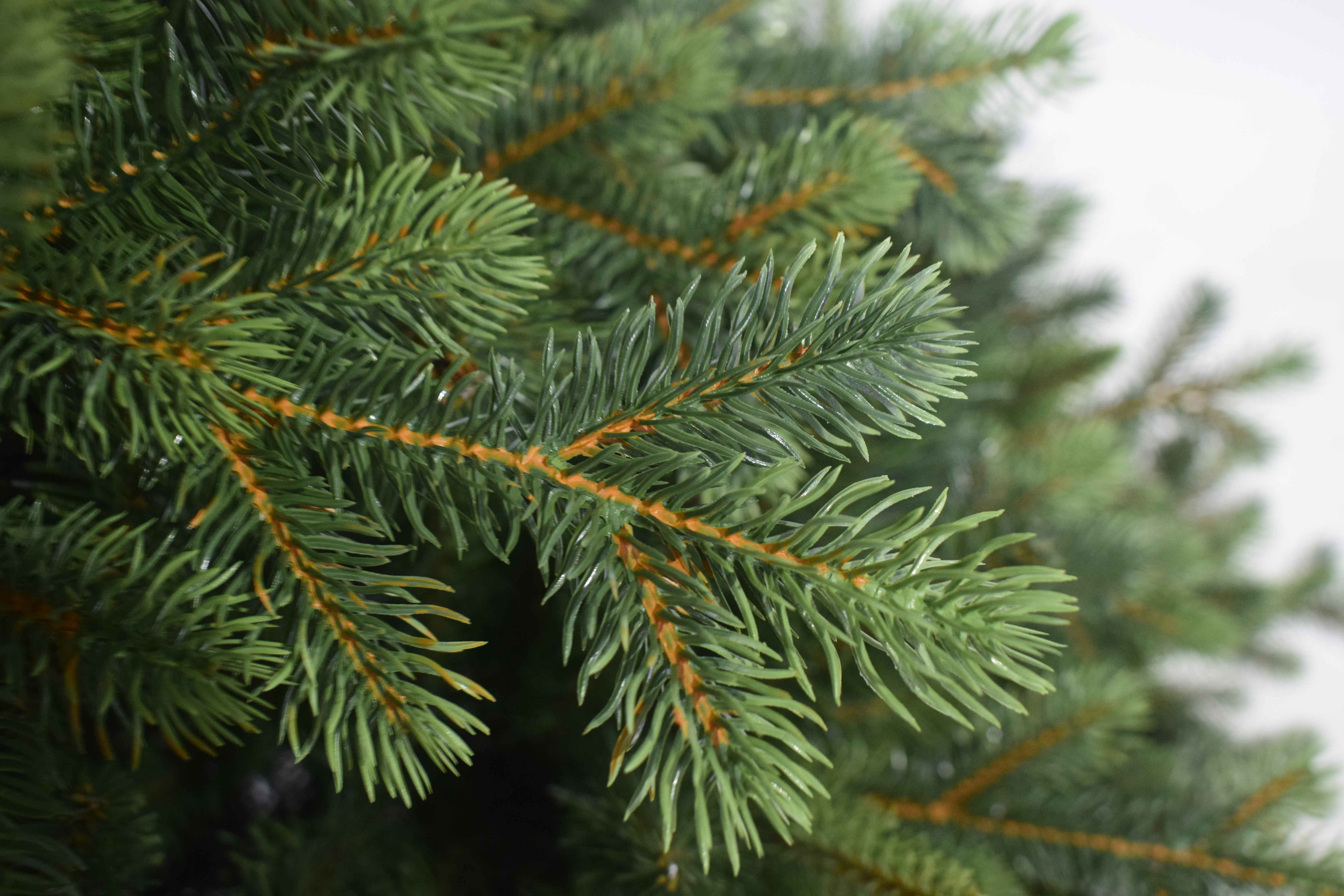 Albero di Natale Realistico Foglie Pvc Pe Superfolto Verde Apertura Rapida 210 cm - 2971 Rami - 2