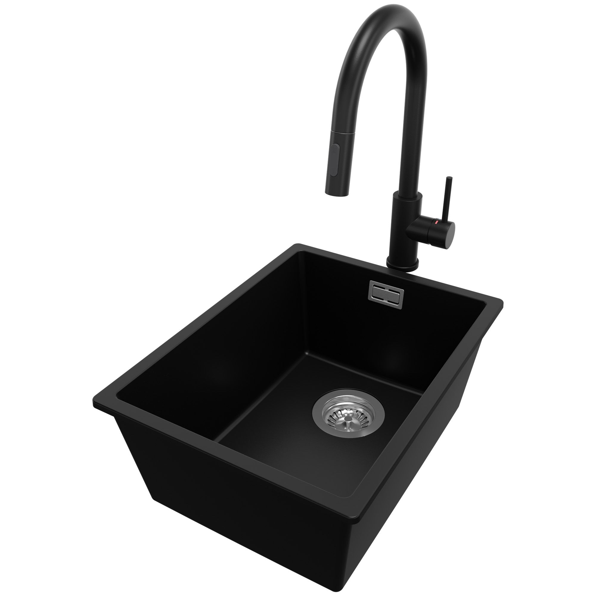 PRIMAGRAN Lavello Da Cucina Nero 90x50cm, Lavandino Da Cucina A 1 Vasca + Sifone Classico + Accessori, Lavabo Da Cucina Incasso Al Mobile 60cm | Leroy Merlin