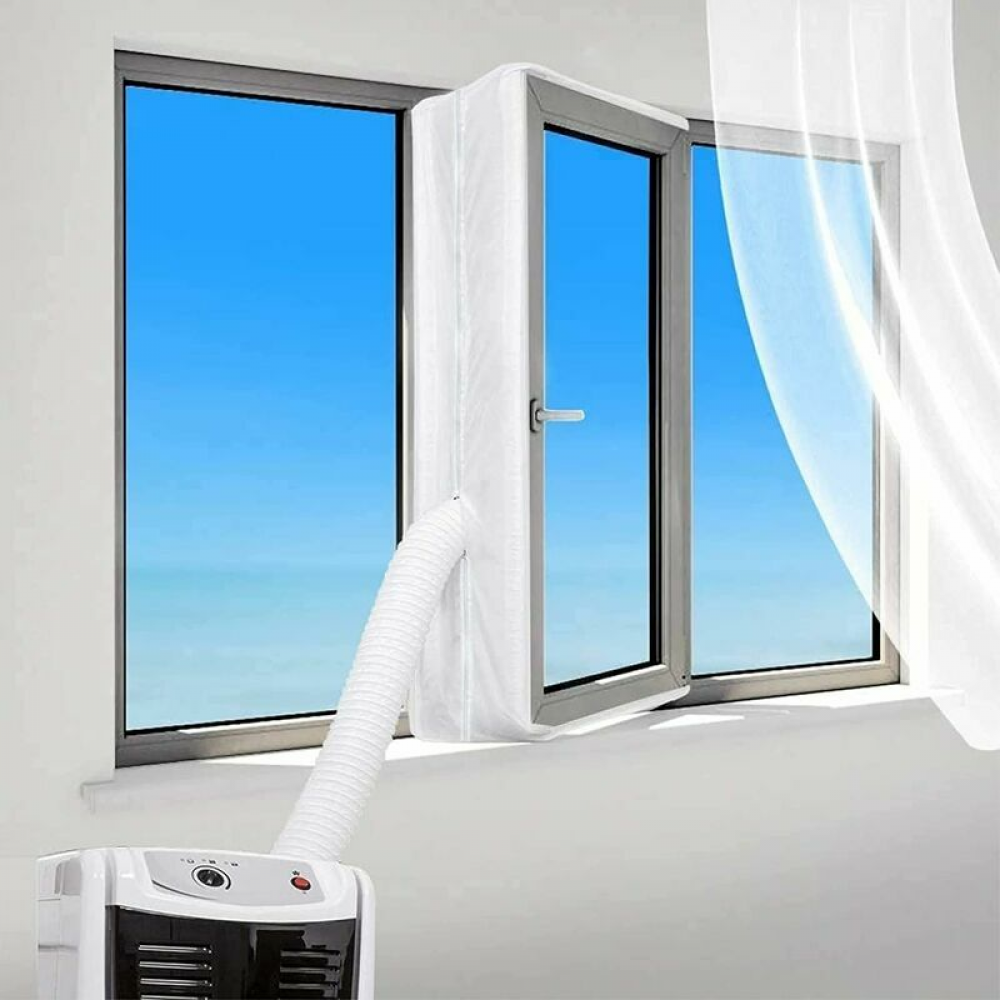 Tissu d'étanchéité pour portes et fenêtres de climatisation de 400 cm,kit de climatisation mobile,isolation des portes et fenêtres - 2