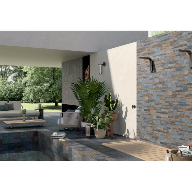 Carrelage extérieur imitation ardoise Lake Blue 30,5x60,5cm