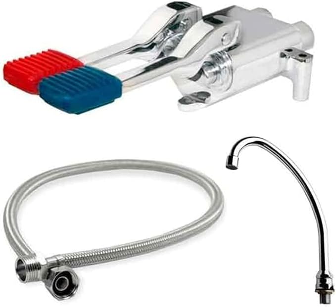 KIT Completo Grifo De Pedal Aguas Grifo Cocina Industrial