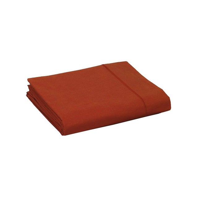 Drap Percale Easy-180 x 290 cm-Terracotta