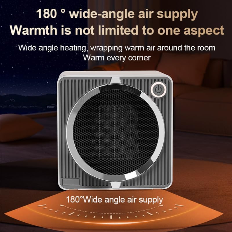 Mały, przenośny grzejnik – odpowiedni do gabinetów i biur – czarny - 7