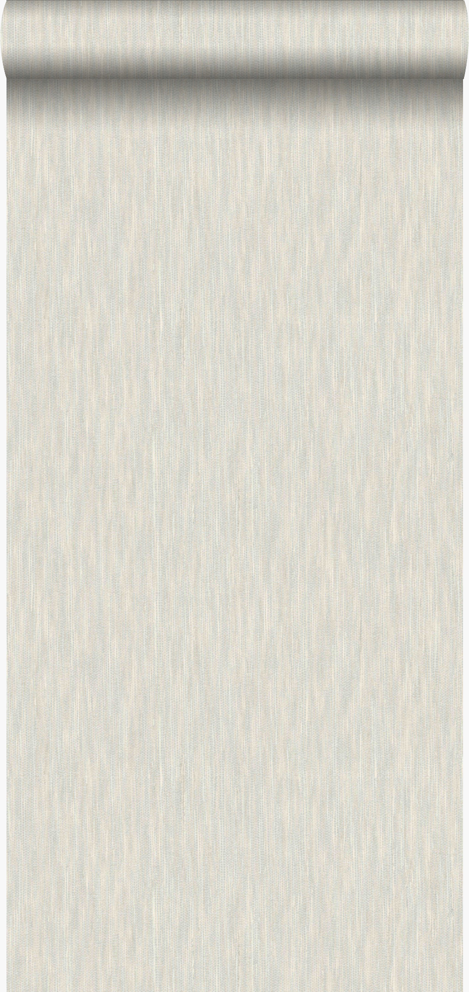 Papel pintado fibra vegetal en efecto lino beige brillante - 53 cm x 10.05 m - origin wallcoverings