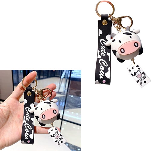 Porte-clés En Bois Vache Et Edelweiss - Souvenirs Des Alpes