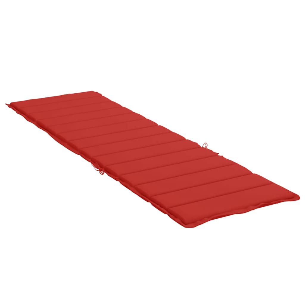 Cojines para tumbona de tejido Oxford y fibra de espuma, rojo, para jardín - 4