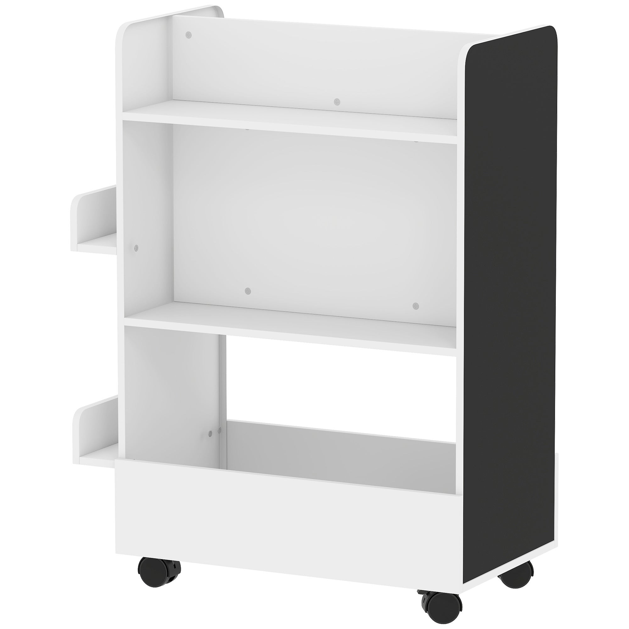 Tableau R 32 Console Tables consoles – Bibliothèque enfant roulettes + tableau noir, 66.5x32 ...
