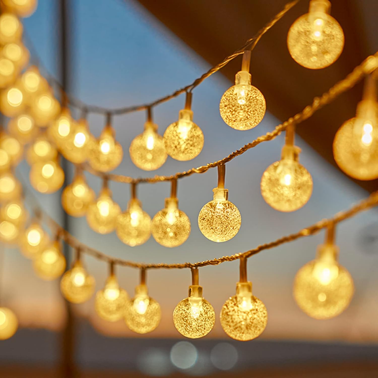 Lampki choinkowe, 10 m, 80 diod LED, zasilane bateriami, z USB i pilotem, lampki choinkowe, dekoracja do wnętrz i na zewnątrz