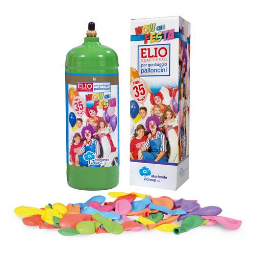 BOMBOLA ELIO CON PALLONCINI KIT PARTY 6,9 L 50 palloncini