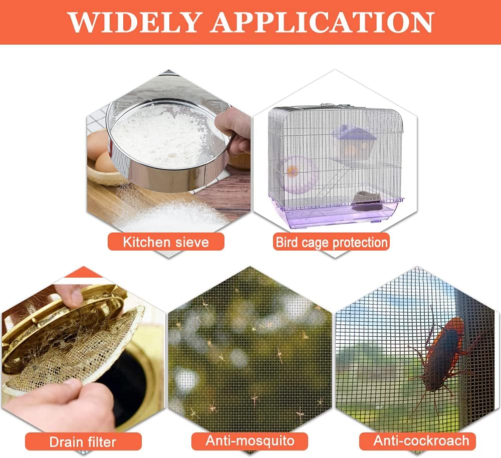 6 Pcs Grillage Anti-insecte Grillage Fin en Inox Acier Treillis Métallique Anti-rouille Grillage Petite Maille Anti-corrosion Treillis Jardin,30x20cm - 5