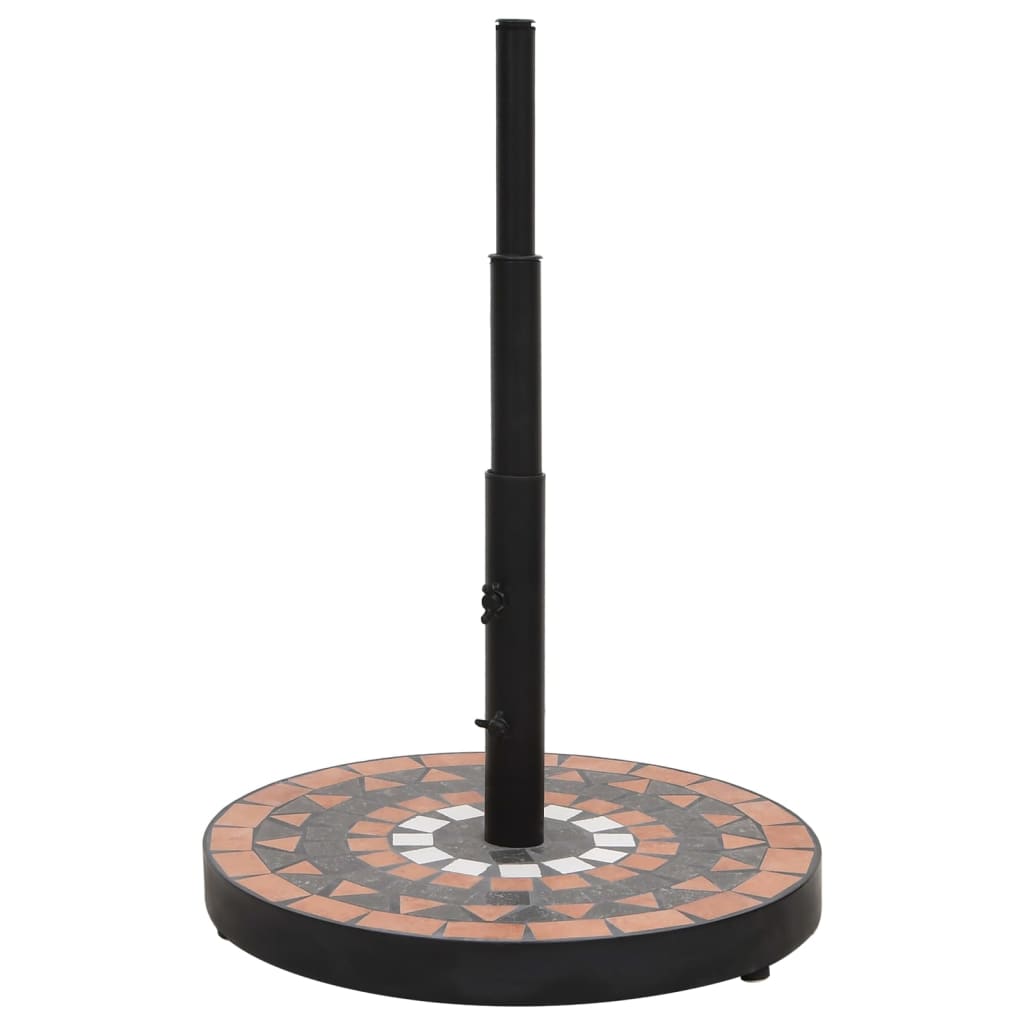 Maison Exclusive - Base per Ombrellone Terracotta e Bianco Rotonda 12 kg - 2