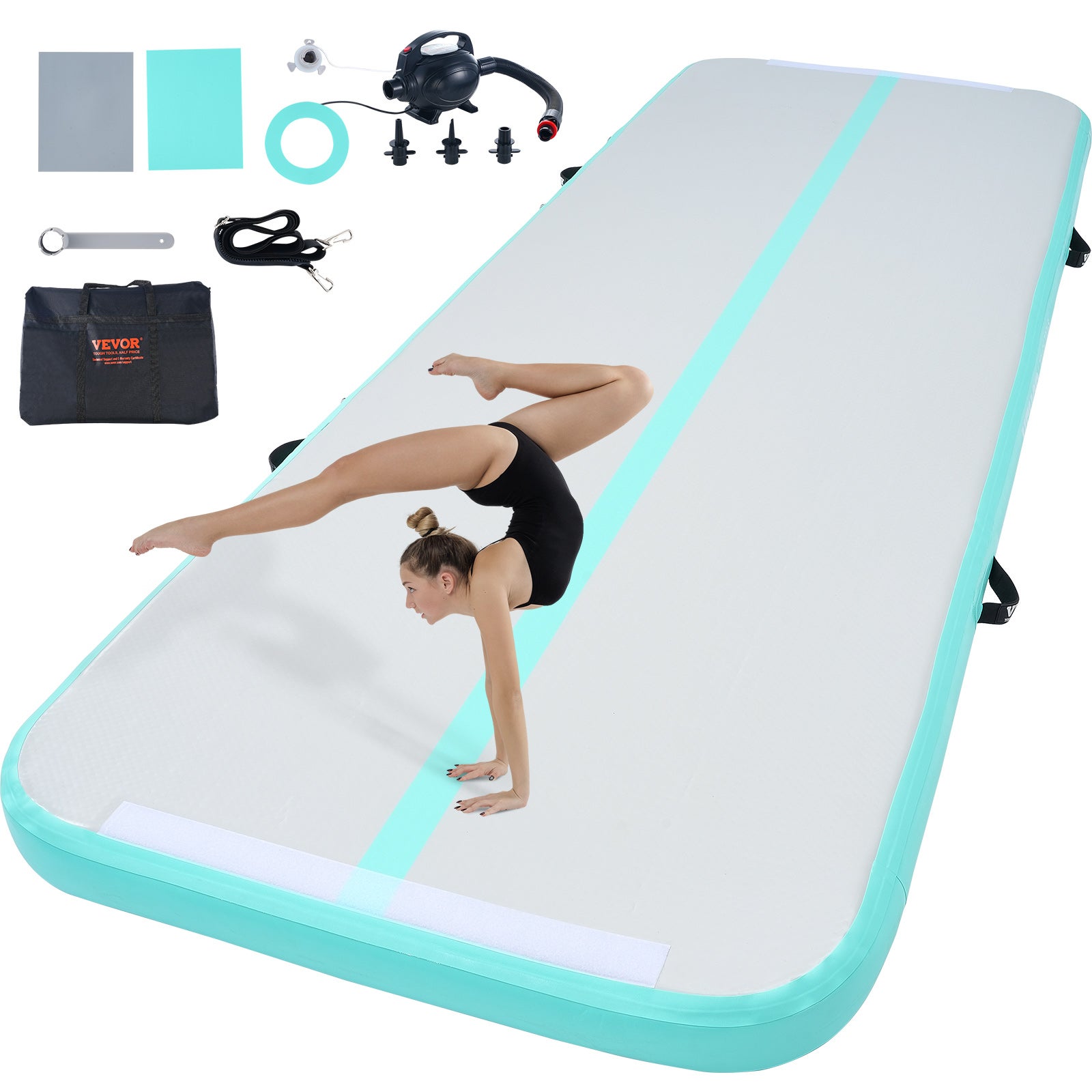 Tappetino Gonfiabile Air Matte Track Per Ginnastica, Lunghezza 3/4/5/6 M, Con Pompa, Antiscivolo, Per Fitness E Yoga - 2