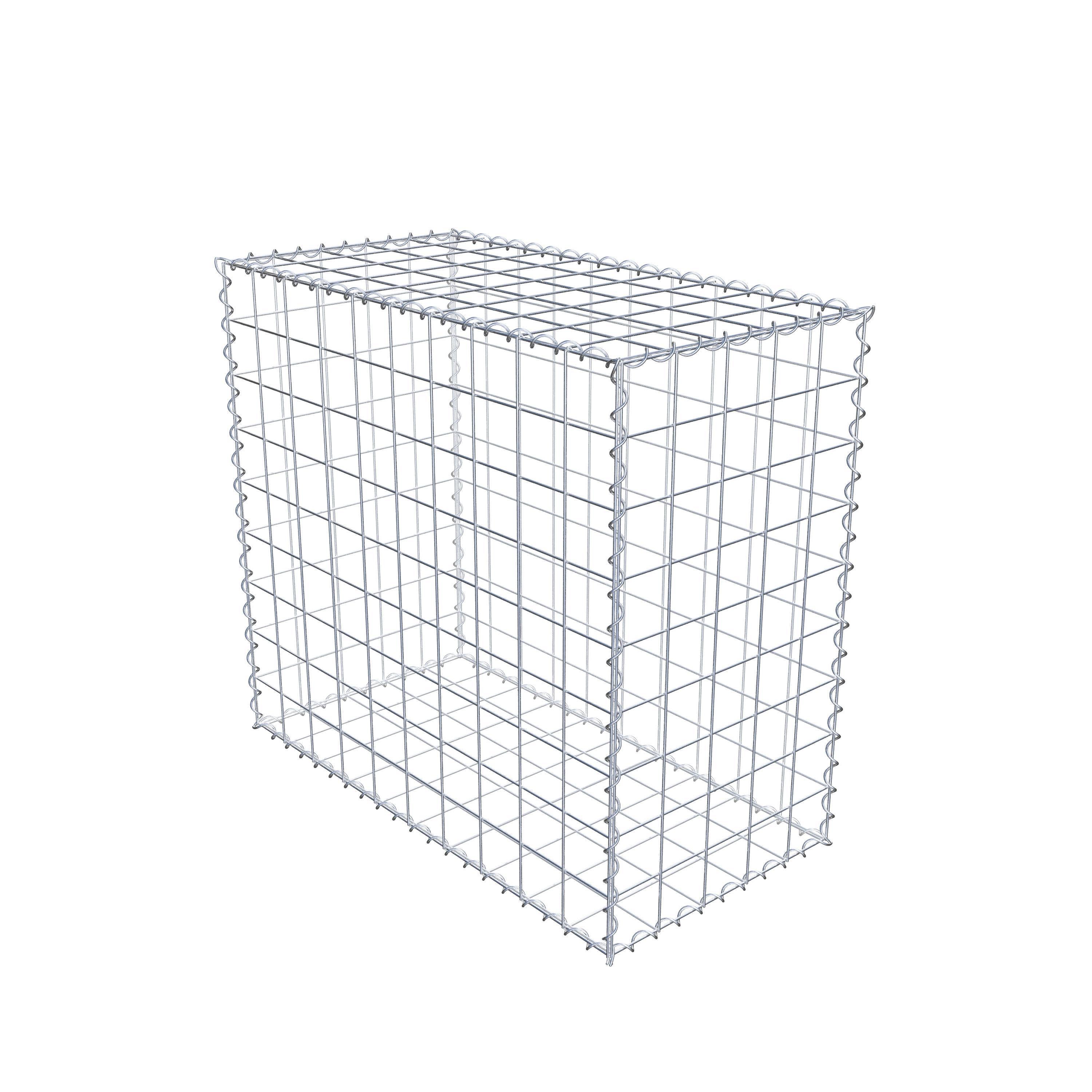 Gavión de acero galvanizado 100x90x50cm (LxAxP), malla 10 x 10cm, Espiral, jaula metálica para muro o jardín - 4