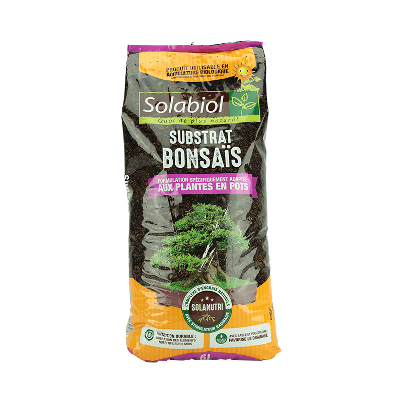 SOLABIOL TERBON6 - Terreau Bonsaïs - 5 mois de nutrition - 6L - Stimulateur Racinaire - Utilisable en Agriculture Biologique - 3