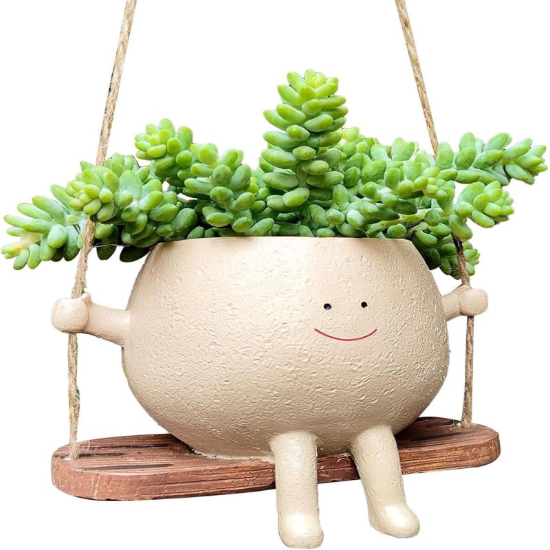Fleurs suspendues en résine pour plantes d'intérieur et d'extérieur, style guirlande de perles, pour plantes succulentes - 6