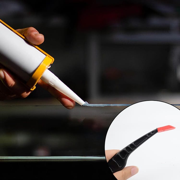 Lot de 2 Raclette 9 en 1 - Grattoir Silicone Multifonction - pour Enlever Colle, Joints & Résidus de Verre - 4