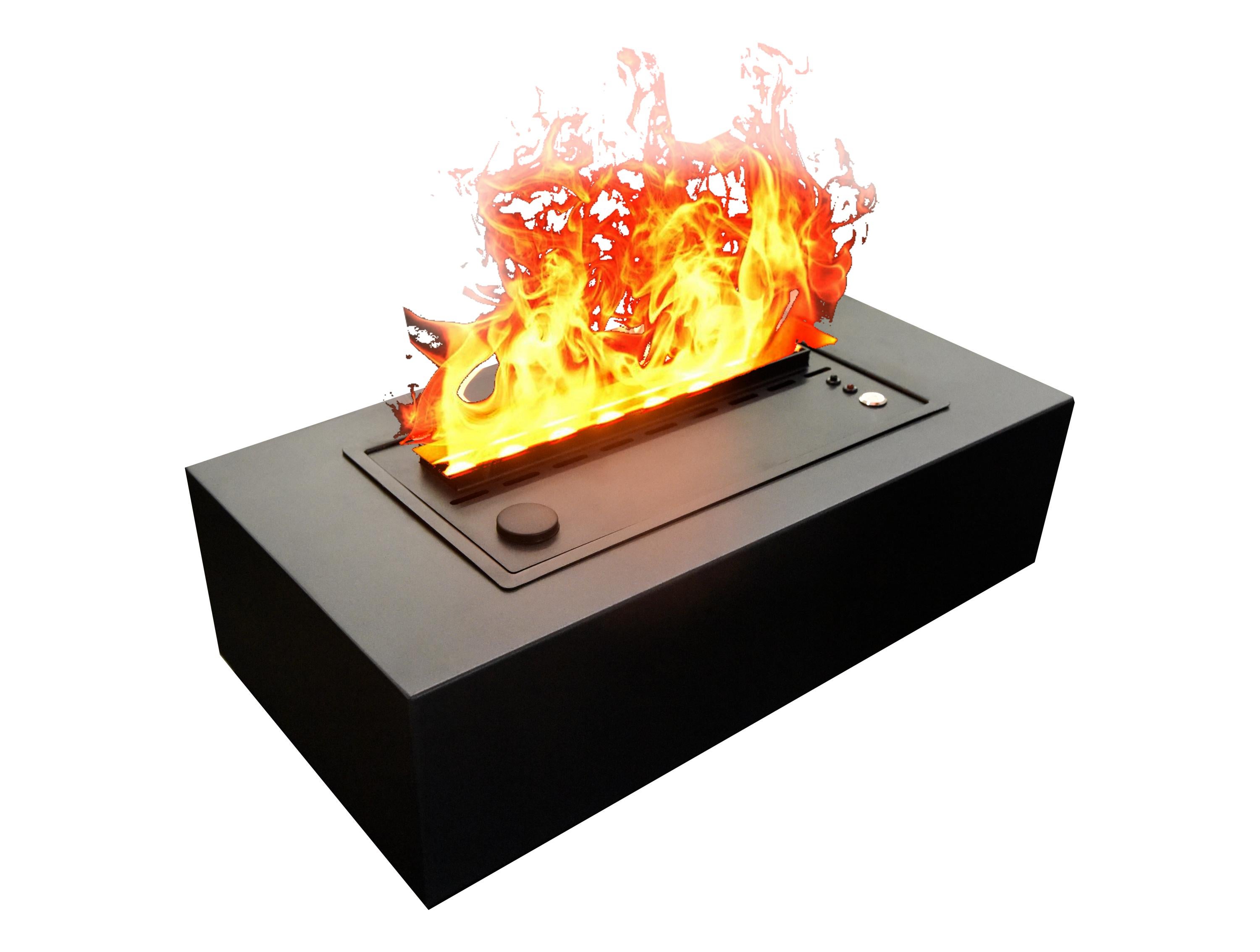 Cheminée de table décorative avec flamme simulée et corps en métal — free download