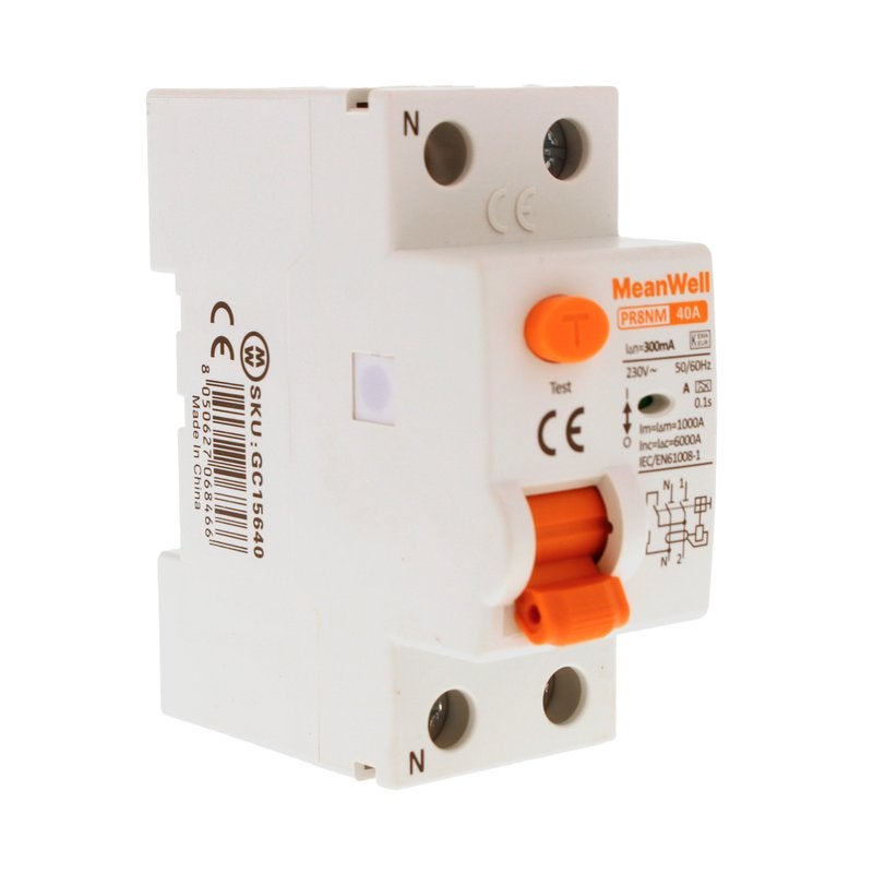Interruttore Differenziale Puro Salvavita A 2 Moduli E 2 Poli, Tipo AC, 40 A - 6