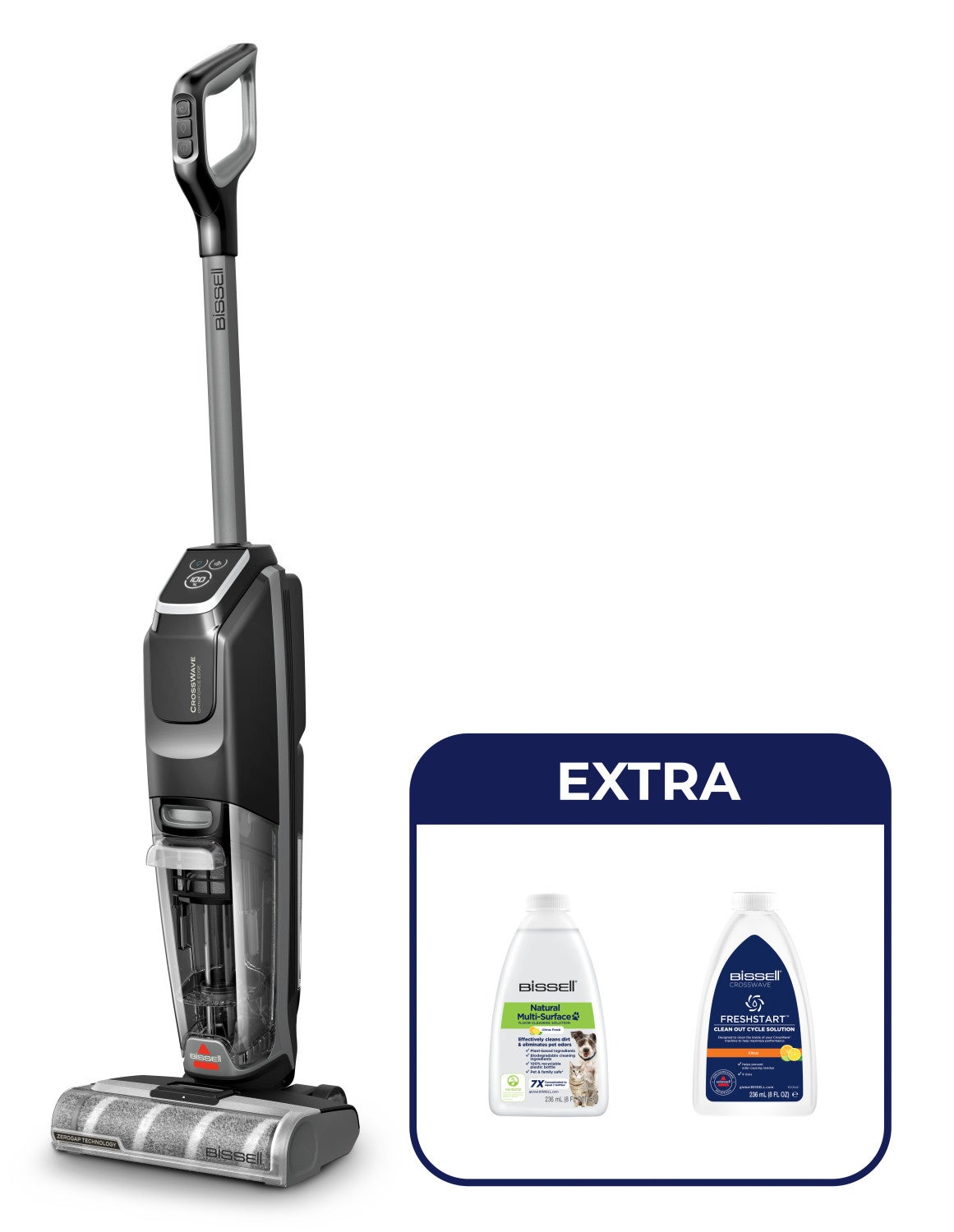 Bissell Crosswave Omniforce Edge Select Aspiradora Vertical Batería Seca Y Húmeda Politetrafluoroetileno (Ptfe) Sin Bolsa 0 L 22 W Negro/Gris , Leroy Merlin