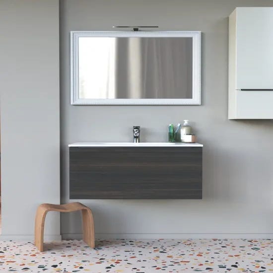 Homeforia Cornice In Legno Di Rovere Scuro 30x30 Cm Con Passepartout 25x25 Cm E Vetro Temperato