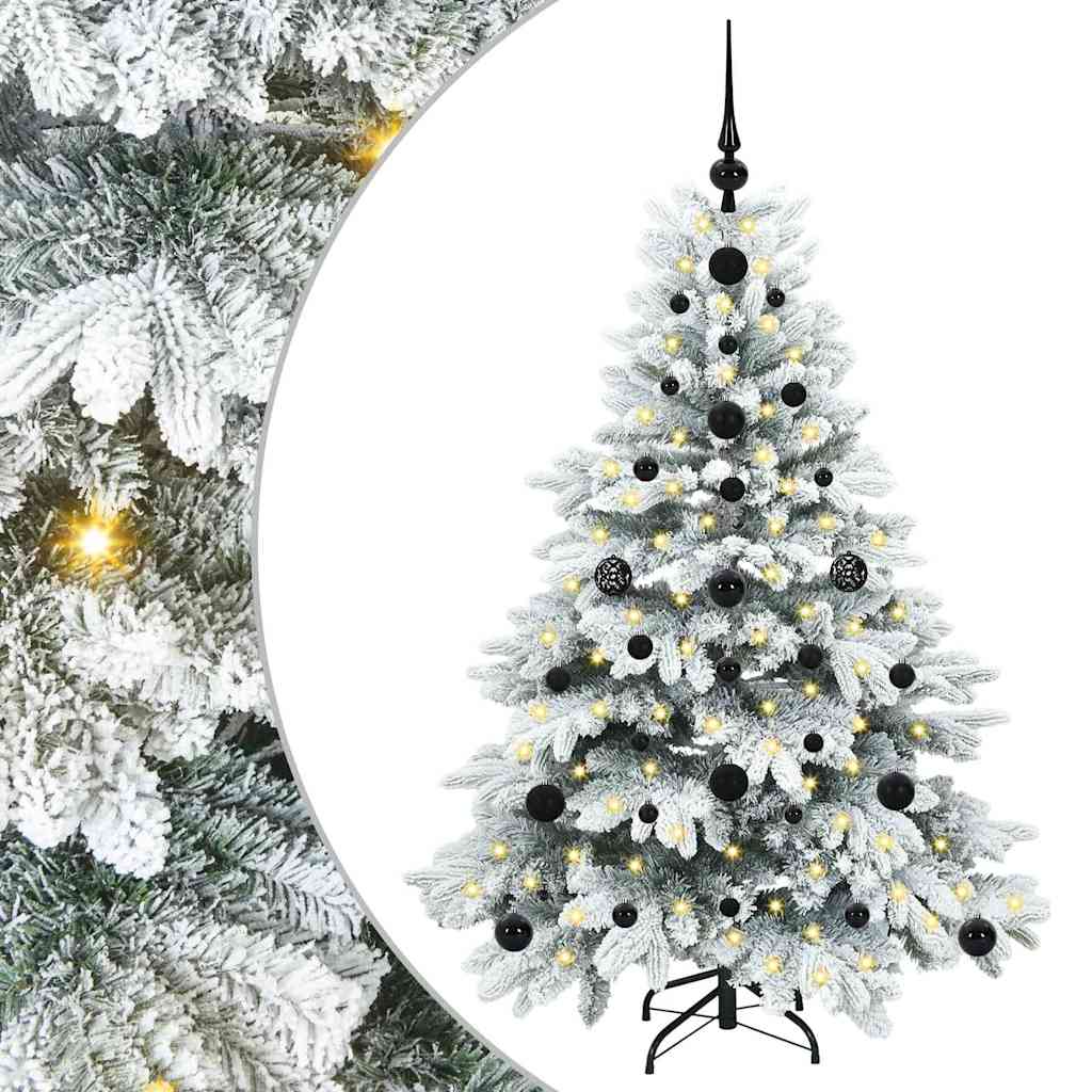 Sztuczna choinka z 150 diodami LED Zielony 120 cm PE i PVC