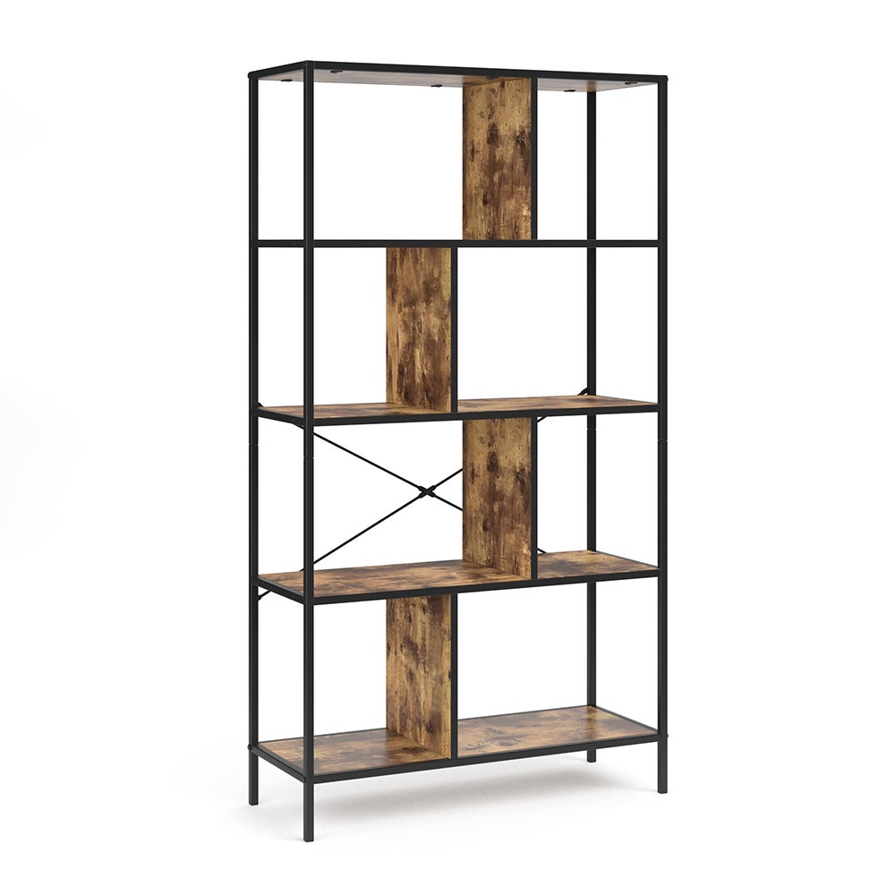 Bibliothèque étagère En Escalier Vicco – 9 Compartiments – Coloris Anthracite