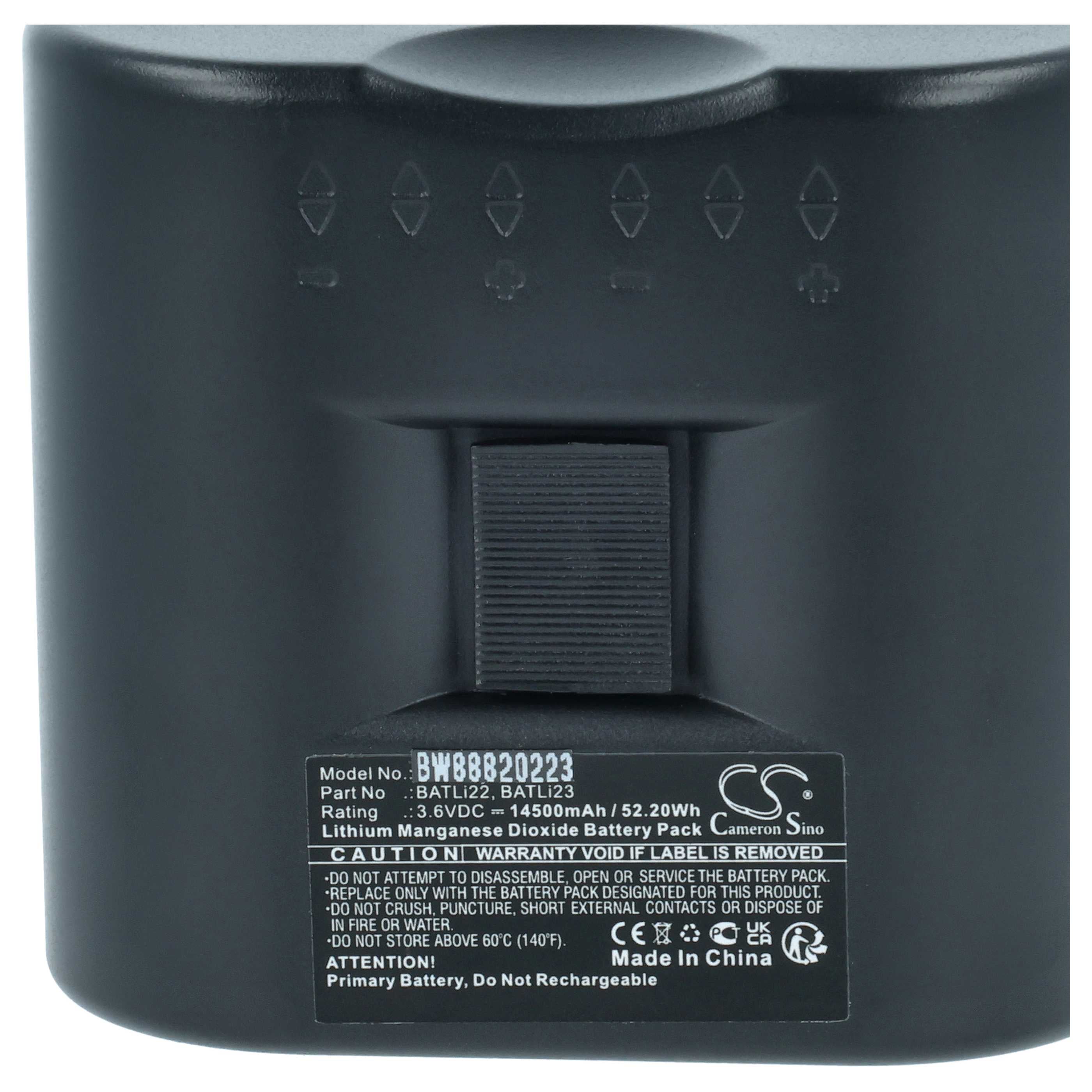 vhbw Pile remplacement pour Daitem MPU01X, BATLI23, BATLI22 pour système d'alarme (14500mAh, 3,6V, Li-MnO2) - 4