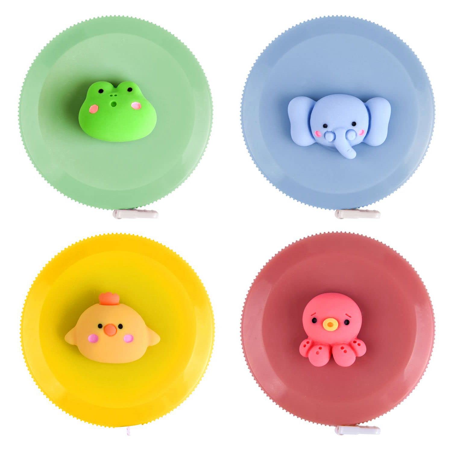 Lot de 4 mètres ruban souples et rétractables pour la prise de mesures corporelles. Mètre ruban