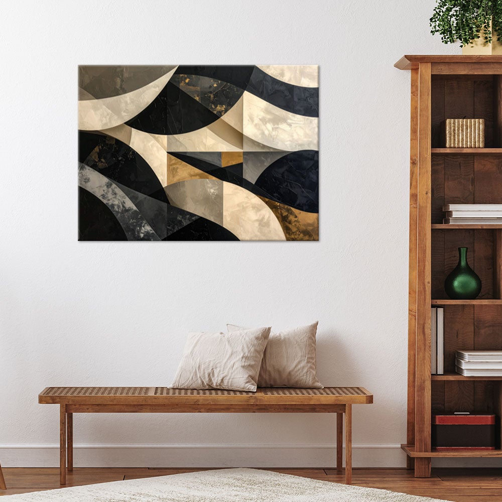 Obraz glamour do wnętrz loftowych, Nowoczesna abstrakcja geometryczna 60x40 - 2