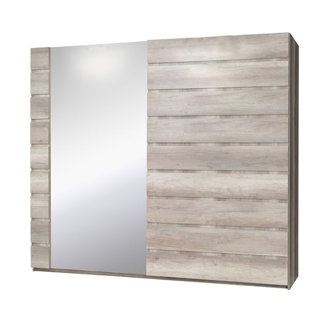 Armoire ROMI – 2 portes coulissantes avec miroir – L200 cm