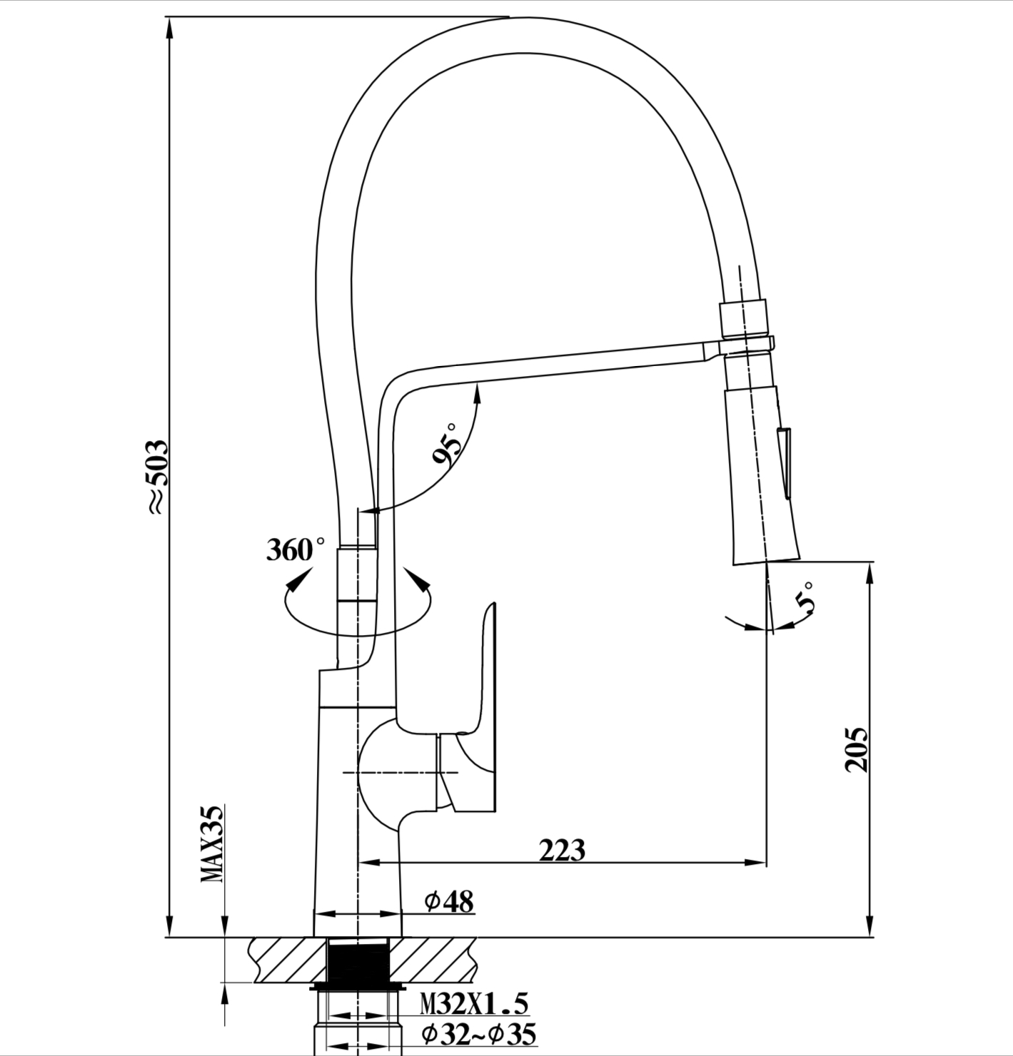 ROBINET CUISINE CHROME 1812700 EN LAITON COLLECTION ERYMANTHE - 4