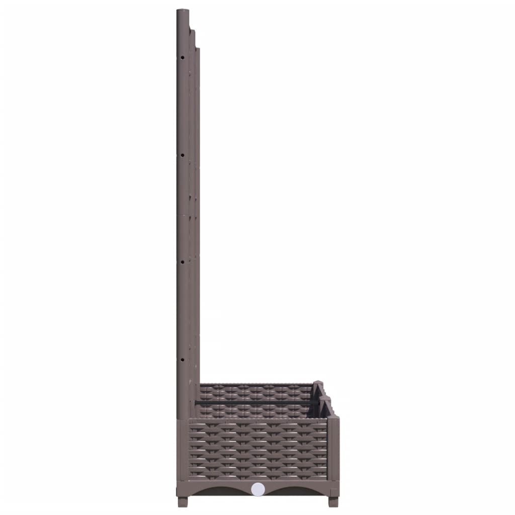 Vaso/floreira jardim c/ treliça 80x40x121,5 cm PP castanho - 5