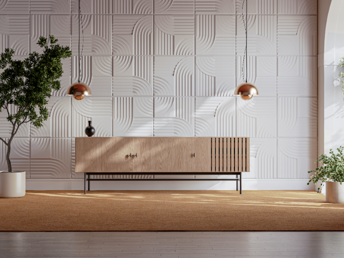 Panel dekoracyjny ścienny XPS 3D LINE STUCCO 50×50 cm cashmere Marbet Design 8 szt. - 3