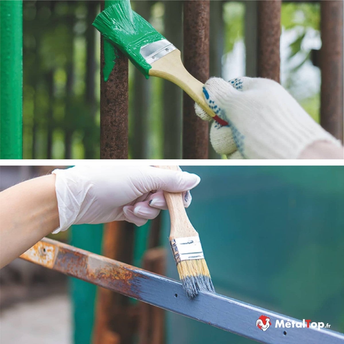 Peinture Metal Rouille - Metaltop - Bleu gentiane - RAL 5010 - Pot 5L - 8