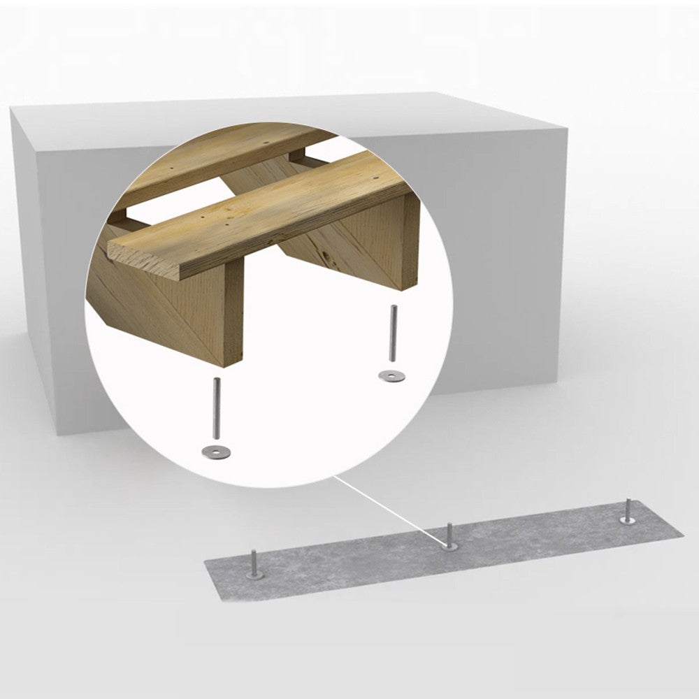 Escalier Bois Exterieur - 7 Marches - Largeur = 80cm - Marches découpables - Sans Contremarches - Pin du Nord - Traité Autoclave - 5
