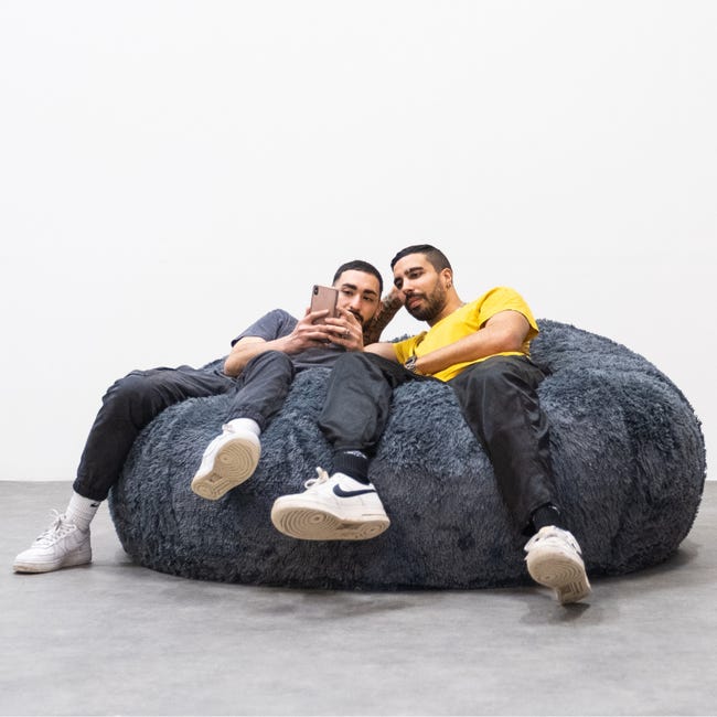 Pouf Gioco Rivestimento Pouf Gioco Fai Da Te - Solo Rivestimento | XL 100x120 Cm | Per Bambini E Adulti | Blu Scuro Pouf Riempibile Personalizzato