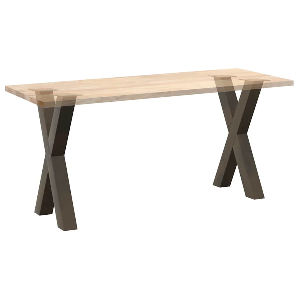 Maison Exclusive - Pieds de table à manger en forme de X, 2 pièces, acier l, 60 x (72-73) cm - 8