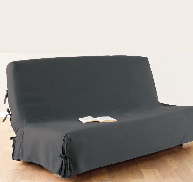 Funda para sofá cama - algodón - gris oscuro - 140x200 cm - atmosphera créateur d'intérieur