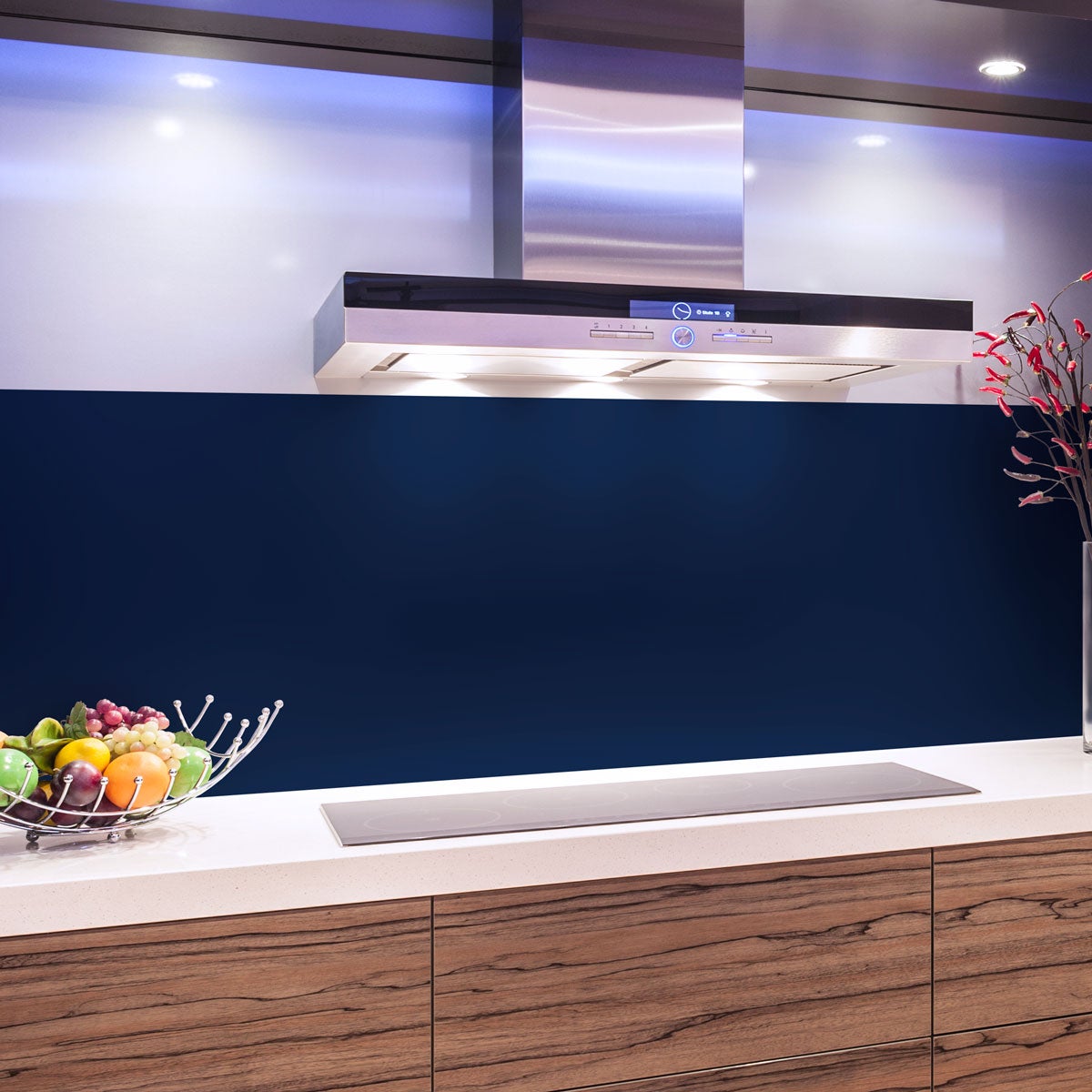Rotolo adesivo decorativo in vinile al metro - Adesivo lavabile e impermeabile per pareti, cucine e mobili - 60cmx30m - Blu scuro - 8