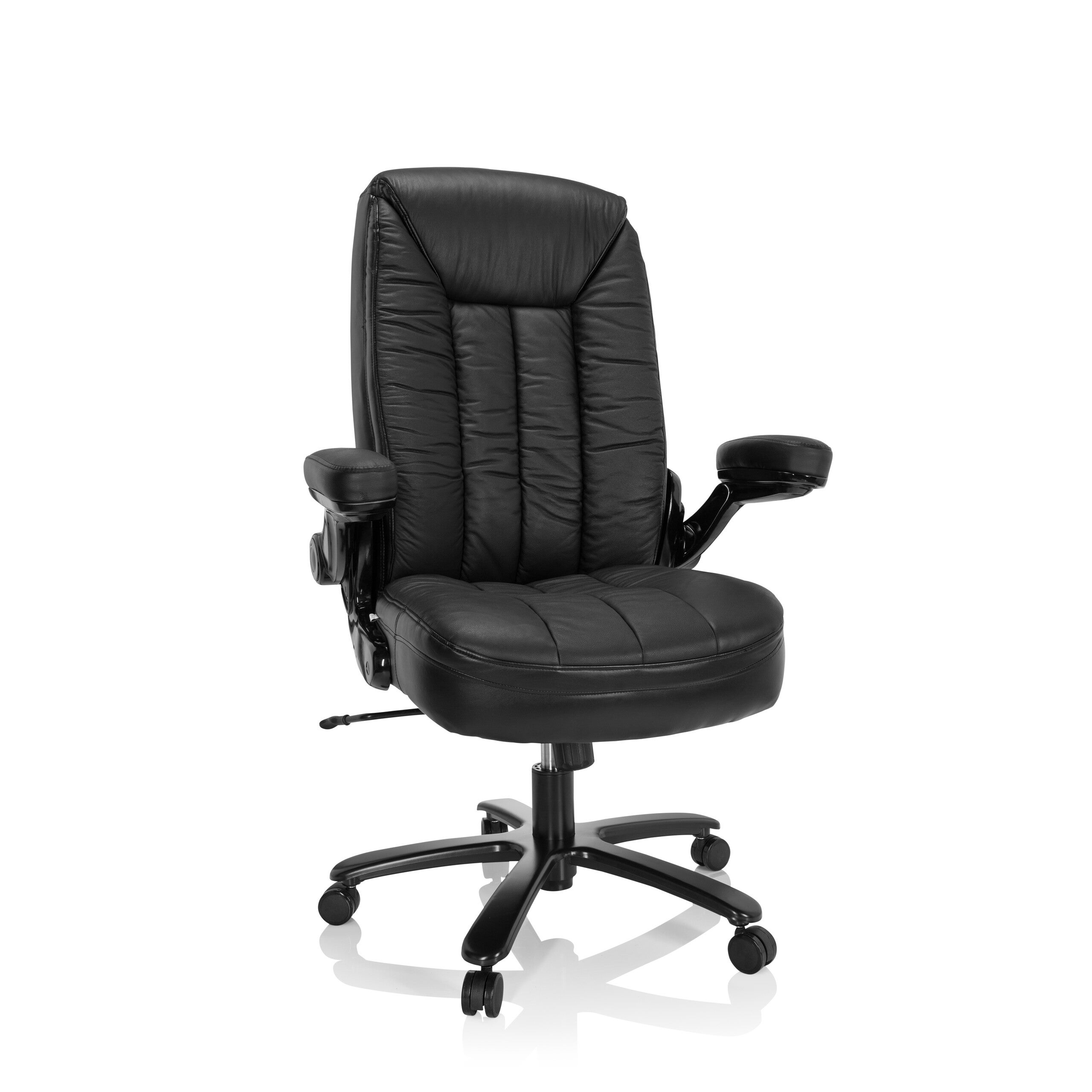 Sedia Ufficio Ergonomica Con Schienale Alto – Supporto Lombare Regolabile, Braccioli Ribaltabili, Pelle PU, Cuscino A Molle, Portata 136 Kg - 6