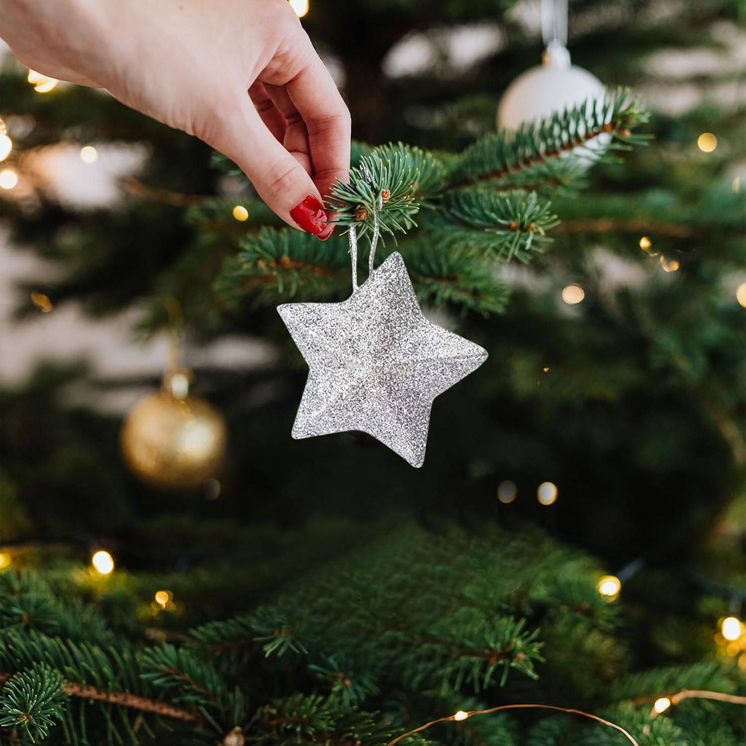 Collare Per Albero Di Natale In Metallo | Diametro 66 Cm | Stile Albero Verde, Finitura Opaca | Smontabile In 7 Pezzi - 3